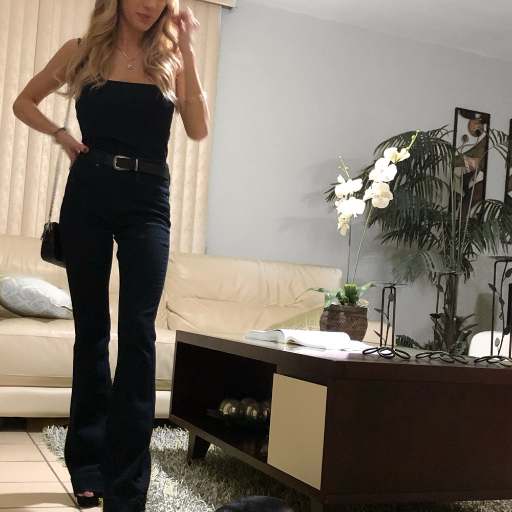 Mossimo High Waist Flare Dark Flare Jeans 00 24